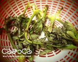 タラの芽とローストクルミのペペロンチーノ作り方3写真