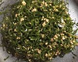 切り昆布と豚挽肉の生姜ネギ炒め作り方3写真