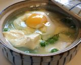 簡単朝ごはん♪お豆入り湯豆腐風作り方4写真