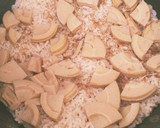 タケノコの煮物の残り物で炊込ご飯作り方2写真