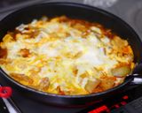 フライパンでチキントマト玉子チーズとじ♪作り方14写真