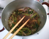 簡単！　小松菜と　椎茸　挽き肉の　和風煮作り方4写真