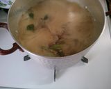 簡単！　小松菜と　椎茸　挽き肉の　和風煮作り方5写真