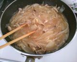 簡単　玉ねぎ　しめじ　もやしの　中華あん作り方6写真