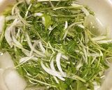 水菜新玉ねぎのシャキシャキきつねサラダ♡作り方1写真
