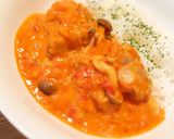 お家カフェ♡チキンのトマトクリームライス作り方9写真