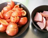 トマトとハムのココット作り方1写真