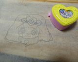 幼稚園 キャラ弁♡プリキュア パフ作り方1写真