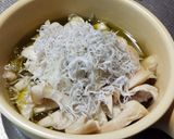 雪姫茸としらすのアヒージョ作り方1写真