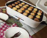 ホットプレートたこ焼き器でちびオムライス作り方7写真