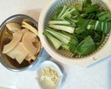 たけのこと青梗菜のそぼろあんっ♡作り方1写真