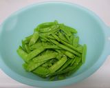 きぬさやとちくわのたまごとじ作り方1写真