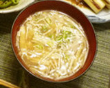 エノキと揚げの味噌汁作り方5写真