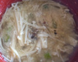 エノキと揚げの味噌汁作り方4写真