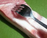 豚バラブロックのマーマレードタレ焼き作り方1写真