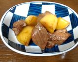 ジャガイモと角切り牛肉の甘辛煮作り方4写真