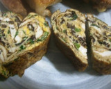 今日のお弁当の卵焼き_きくらげとあみ海老作り方5写真