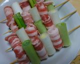 たまには豚バラでねぎま♡作り方1写真