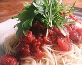 【簡単】トマトとツナの冷製パスタ作り方5写真