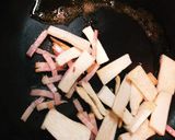 麺染み込みにんにく☆ビーフン里芋ベーコン作り方3写真