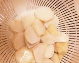麺染み込みにんにく☆ビーフン里芋ベーコン作り方4写真
