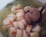 白菜とおふの味噌汁作り方4写真