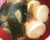 白菜とおふの味噌汁作り方6写真