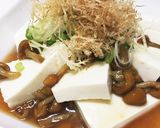 涼しく日本の夏になめこ冷奴作り方4写真