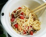 トマトとシメジの冷製パスタ作り方4写真