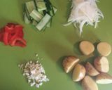 たっぷりきのこで食べる野菜サラダ。作り方2写真