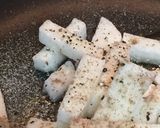 長芋と牛肉の炒め物作り方4写真