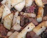 長芋と牛肉の炒め物作り方6写真