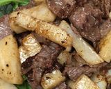 長芋と牛肉の炒め物作り方7写真