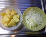 レンジで５分ポテトと玉ねぎのホットサラダ作り方1写真