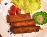 簡単美味しい 青椒肉絲の素で作る春巻き作り方15写真