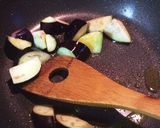 茄子×挽肉×バジルの冷た〜い素麺。作り方3写真