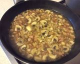 キノコとパンチェッタ(ベーコン)のパスタ作り方5写真