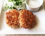 簡単！鶏ひき肉の蓮根ひじきハンバーグ作り方7写真