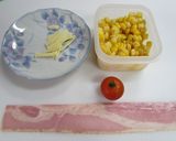 お弁当に♪ベーコン巻き②コーンプチトマト作り方1写真