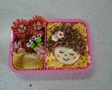 キャラ弁当 そぼろガール作り方4写真
