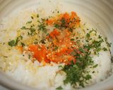 明太子ごま油デコおにぎり弁当作り方1写真