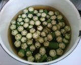 簡単！　豆腐　オクラ　三つ葉の　お吸い物作り方4写真