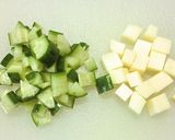 トマトが器のコロコロサラダ☆作り方3写真