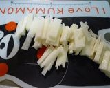 長芋ベーコンごぼうのバター炒め作り方1写真