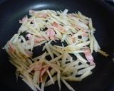 長芋ベーコンごぼうのバター炒め作り方2写真