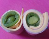 スナップえんどうチーズハム巻き。作り方3写真