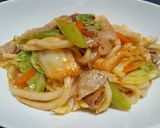 簡単！豚キムチの焼きうどん作り方6写真