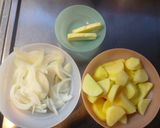 じゃがバタ豆乳みそスープ作り方1写真