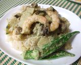 グリーンカレー＆筍ライス|たけのこレシピ作り方7写真