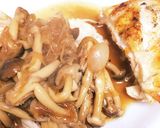 魚焼き器でローストチキンしめじバルサミコ作り方6写真